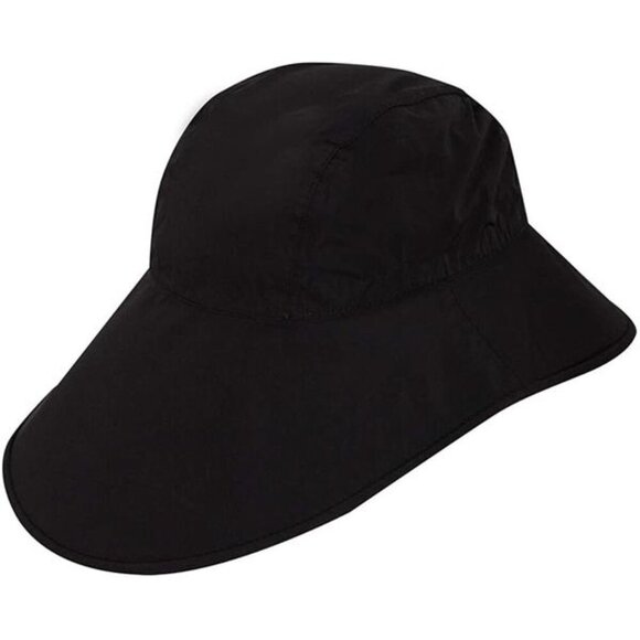 🛑 Sunderland Black Ultra Lightweight Wide Brim Waterproof Golf Hat - S / M - Picture 6 of 11